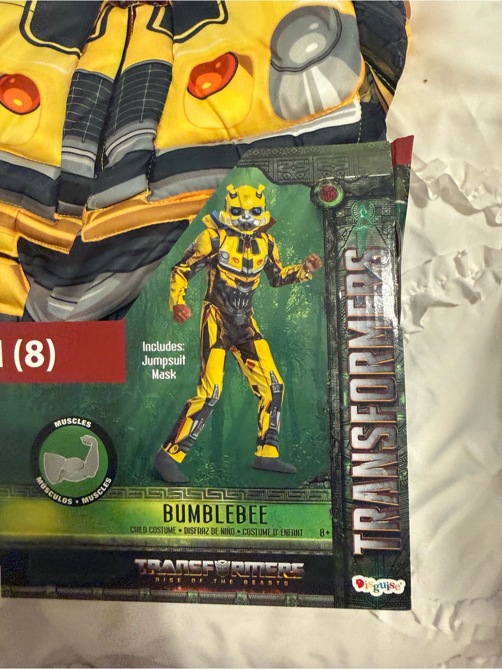 Bumblebee Kids Costume - Yellow & Black Jumpsuit with Mask